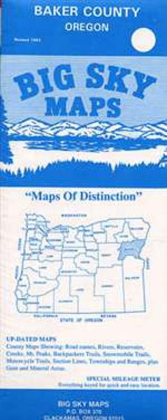 Buy map Baker County, Oregon by Big Sky Maps