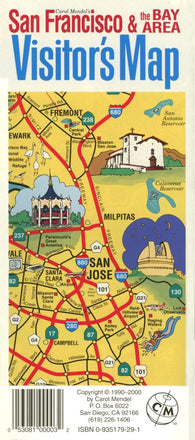 Buy map San Francisco Bay Area, California, Visitors Map by Carol Mendel