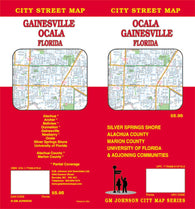 Buy map Ocala and Gainesville, Florida by GM Johnson