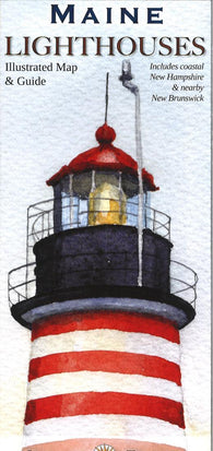 Buy map Maine lighthouses : illustrated map & guide
