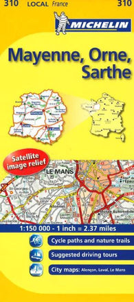 Buy map Mayenne, Orne, Sarthe (310) by Michelin Maps and Guides