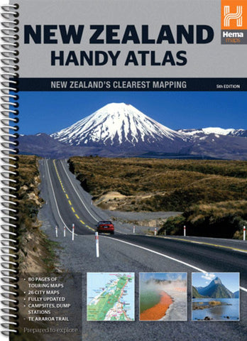 Buy map New Zealand, Handy Atlas, 5th edition by Hema Maps