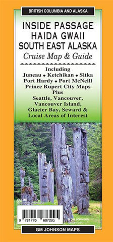 Buy map Inside Passage / Haida Gwaii / South East Alaska, British Columbia and Alaska Regional Map