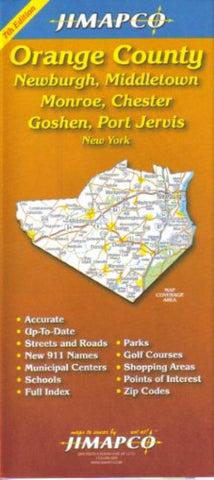 Buy map Orange County, New York by Jimapco