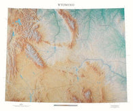 Buy map Wyoming, Physical, Laminated Wall Map by Raven Maps