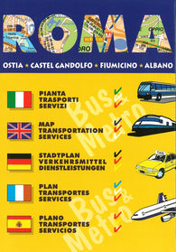 Buy map Rome, Bus and Metro Transportation by Litografia Artistica Cartografica