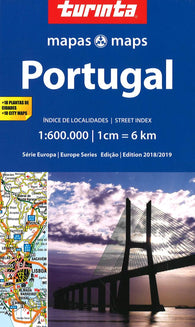 Buy map Portugal 1:600,000 map with 18 city maps