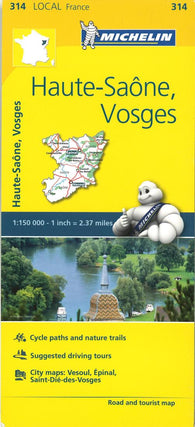 Buy map Michelin: Haute-Saone, Vosges Road and Tourist Map by Michelin Travel Partner