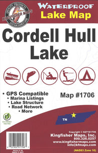 Buy map Cordell Hull Lake, TN Fishing Map