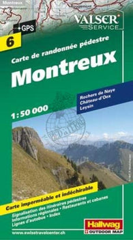 Buy map Montreux and Rochers De Naye Hiking Map by Hallwag