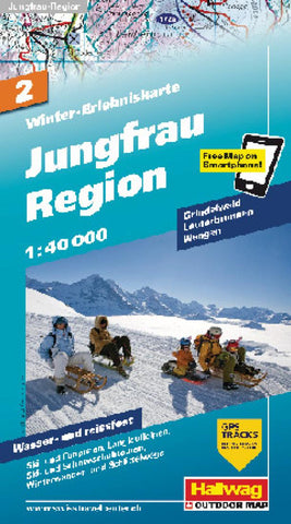 Buy map Jungfrau Region Winter Map by Hallwag