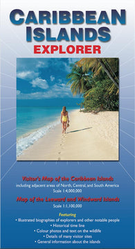 Buy map Caribbean Islands Explorer Map by Ocean Explorer Maps