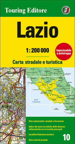 Buy map Lazio, Italy by Touring Club Italiano