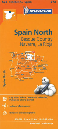 Buy map Spain North: Basque Country, Navarra and La Rioja (573) by Michelin Maps and Guides