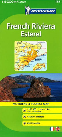 Buy map French Riviera, Zoom Map (115) by Michelin Maps and Guides
