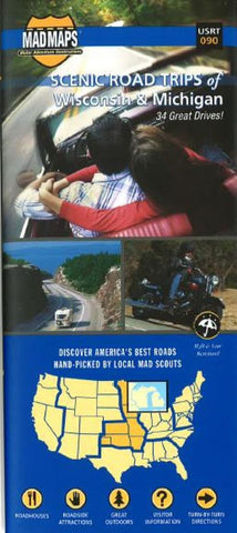 Buy map Wisconsin and Michigan, Regional Scenic Tours by MAD Maps