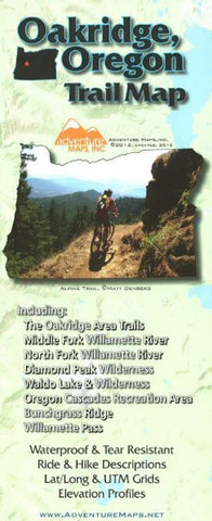 Buy map Oakridge, Oregon, Trail Map by Adventure Maps