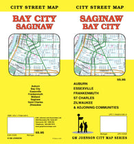 Buy map Saginaw and Bay City, Michigan by GM Johnson
