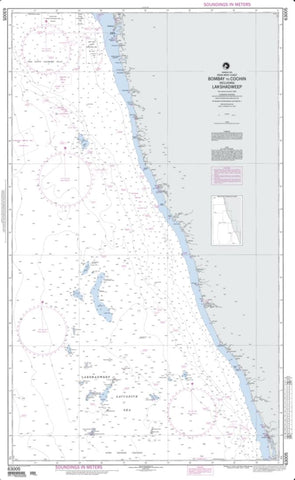 Buy map Bombay To Cochin Including Shadweep (India) (NGA-63005-18) by National Geospatial-Intelligence Agency