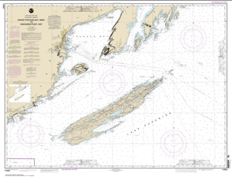 Buy map Grand Portage Bay, Minn. to Shesbeeb Point, Ont. (14968-28) by NOAA