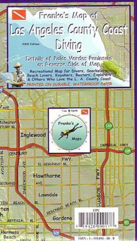 Buy map California Map, L.A. County Dive, laminated, 2005 by Frankos Maps Ltd.
