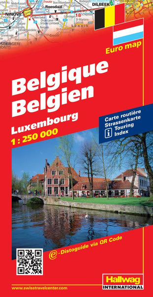 Buy map Belgium and Luxembourg by Hallwag