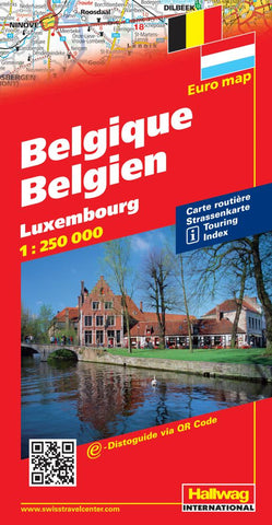 Buy map Belgium and Luxembourg by Hallwag