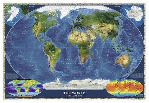 Buy map The world : satellite map [laminated]