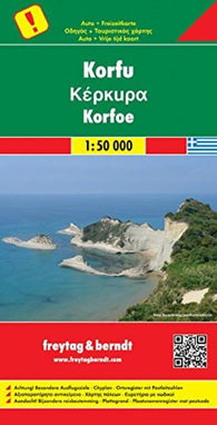 Buy map Corfu, Greece by Freytag-Berndt und Artaria