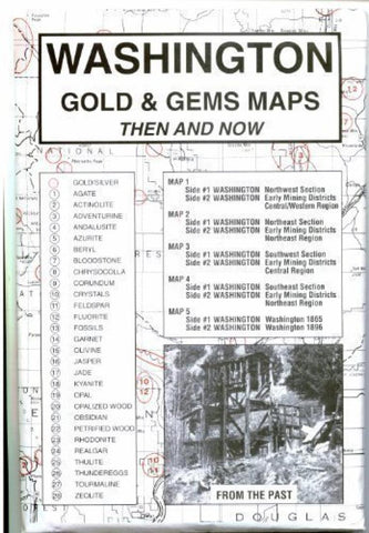 Buy map Washington, Gold and Gems, 5-Map Set, Then and Now by Northwest Distributors