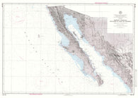 Buy map Ensenada a Mazatlan Incluyendo el Golfo de California by Secretaria de Marina