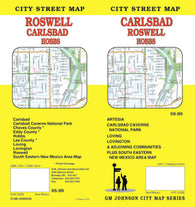 Buy map Carlsbad, Roswell and Hobbs, New Mexico by GM Johnson