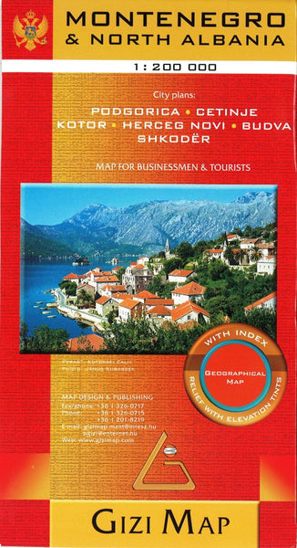 Buy map Montenegro Geographical Map by GiziMap