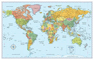 Buy map World, Signature Series Rolled Map, Blue by Rand McNally