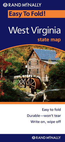 Buy map West Virginia, Easy to Fold by Rand McNally