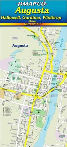 Buy map Augusta, Maine, Quickmap by Jimapco