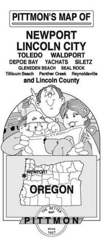 Buy map Newport, Lincoln City and Lincoln County, Oregon by Pittmon Map Company