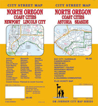 Buy map Oregon, North with Coast Cities, Astoria and Seaside by GM Johnson
