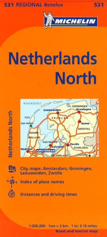 Buy map Netherlands, North (531) by Michelin Maps and Guides