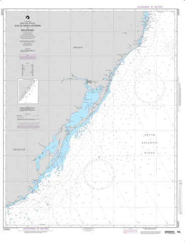 Buy map Ilha De Santa Catarina To Maldonado (NGA-24000-39) by National Geospatial-Intelligence Agency