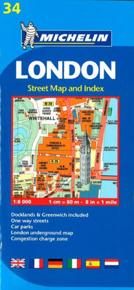 Buy map London, United Kingdom (2034) by Michelin Maps and Guides