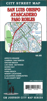 Buy map San Luis Obispo : Atascadero : Paso Robles : city street map = San Luis Obispo : Pismo Beach : Morro Bay : city street map