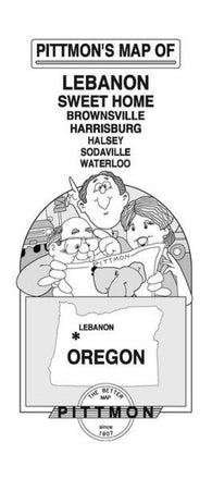 Buy map Lebanon and Sweet Home, Oregon by Pittmon Map Company