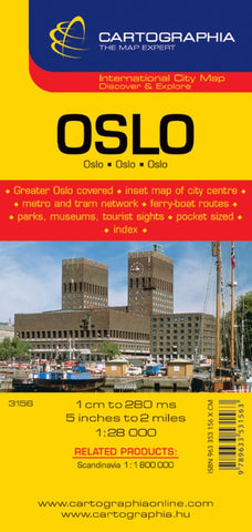 Buy map Oslo, Norway by Cartographia