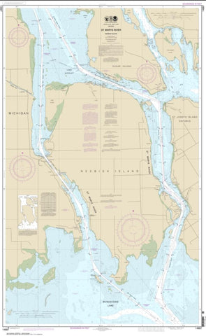 Buy map St Marys River - Vicinity of Neebish Island (14887-1) by NOAA