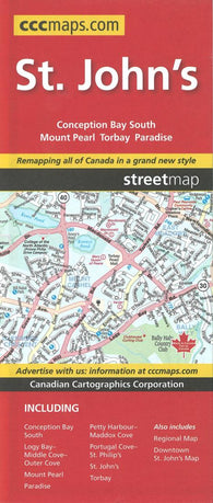 Buy map St. Johns, Newfoundland and Labrador Street Map by Canadian Cartographics Corporation