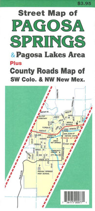 Buy map Pagosa Springs, CO Pagosa Lakes area : SW Colo. & NW New Mex.