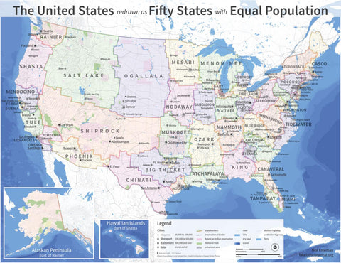 Buy map United States, Electoral College Reform Map by Fake is the New Real