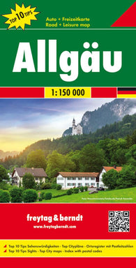 Buy map Allgau, Alps, Germany, Road Map by Freytag-Berndt und Artaria