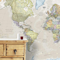 Buy map Classic World Wall Map - Mural